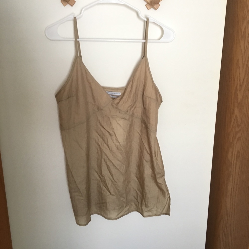 URBAN OUTFITTERS GOLD LOLA NYLON BABYDOLL TANK TOP - Picture 8 of 8